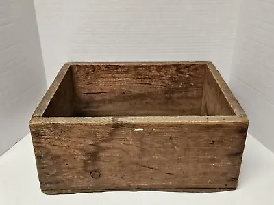 Vintage Thick Wooden Crate Tool Box Rustic Farmhouse Decor 12  X 15  • $19.99