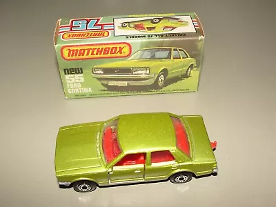 1979 MATCHBOX SUPERFAST Ford Cortina - Met. Green With Red Interior - LESNEY #55 • $24.99