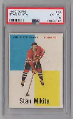 1960-61 Topps Rookie Psa 6 Stan Mikita • $1059.34