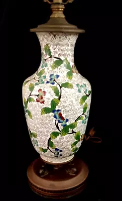 M 1930s Chinese Cloisenne Enamel Lamp • $55.20