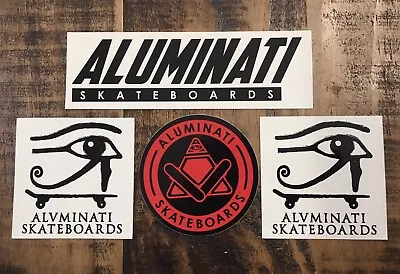 Lot 4 VINTAGE Aluminati Skateboard Glossy Decal STICKER • $8.95