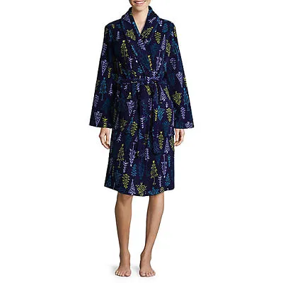 NWT $42 Simply Chic CHRISTMAS Winter  Micro Fleece  Bathrobe  Robe Gown  Small • $27.99