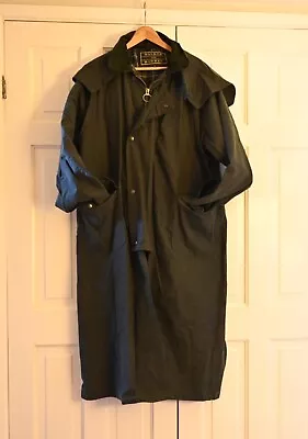 Waxed Cotton Full Length Stockman Coat Hardly Worn From New • £35