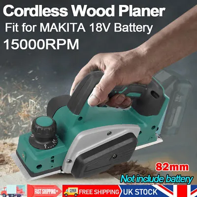 For Makita 18V LXT Battery Brushless Cordless Planer 82mm Wood Planer Body Only • £47.99