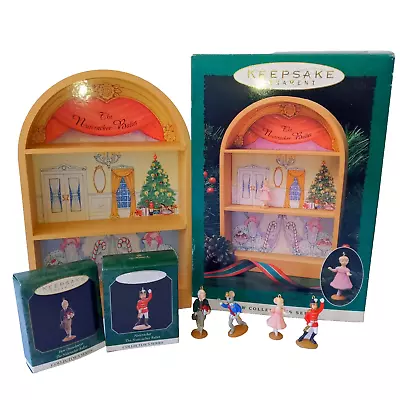 SET The Nutcracker Ballet Ornaments Display Stage PLUS 4 Figurines Hallmark IOB • $32.95