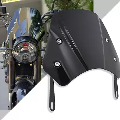 5-7  Motorcycle Black Universal Front Headlight Fairing Windshield Windscreen • $28.49