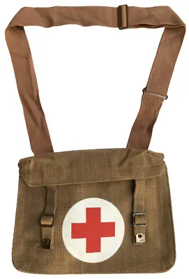 WWI Vintage Soviet Military Medical Shoulder Messenger Bag Khaki Canvas Bag USSR • $27.89