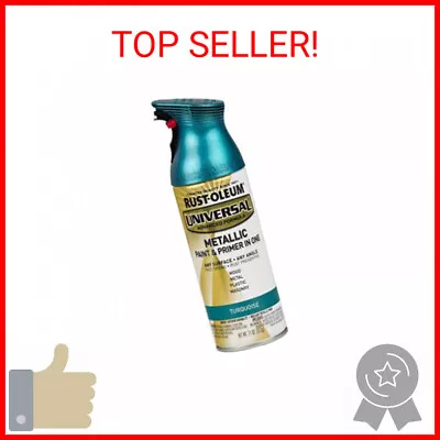 Rust-Oleum 330480 Universal All Surface Metallic Spray Paint 11 Oz Turquoise • $18.75