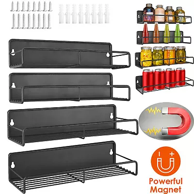 4Pack Magnetic Spice Rack Organizer For Refrigerator Fridge Storage Shelf Holder • $30