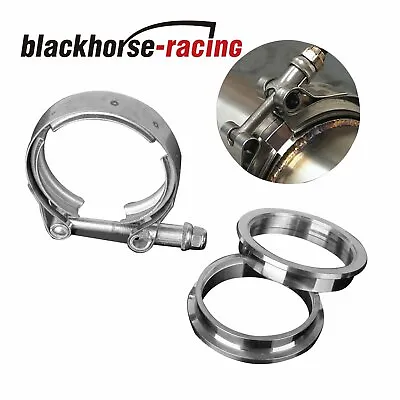 1X 2.5'' V-Band Mild Steel Flange & Clamp Kit For Turbo Exhaust Pipe New • $15.29