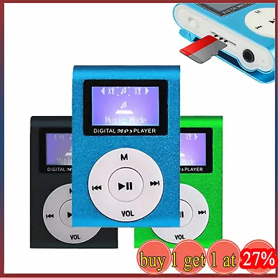 Mini MP3 Player Clip MP3 Music Player With LCD Screen Support Micro SD TF Card • £4.94