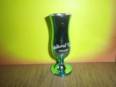 Medieval Times Goblet Cup Mini Green Stainless Steel 4 1/4 Inches Chicago • $3.50