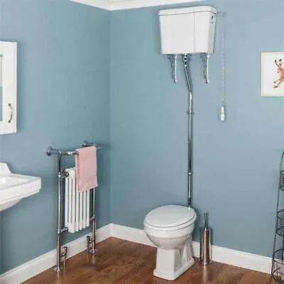 £369.97 • Buy Traditional Bathroom Toilet Pan Cistern High Level Gloss White WC Ceramic Flush