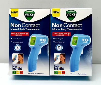 Lot Of 2 Vicks Non-Contact Infrared Thermometer For Forehead Reliable Fast NEW • $26.96