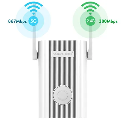 WAVLINK AC1200 WiFi Repeater Extender 1200Mbps Wireless Signal Booster Amplifier • $13.50