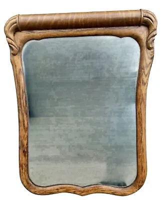Antique Tiger Oak Arts Crafts Frame Quarter Sawn? W/Beveled Mirror 21” X 28  • $125