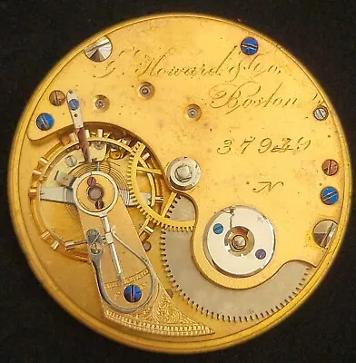 Beautiful 1873 E. Howard Series IV 15 Jewel N Size Pocket Watch Movement • $9.15