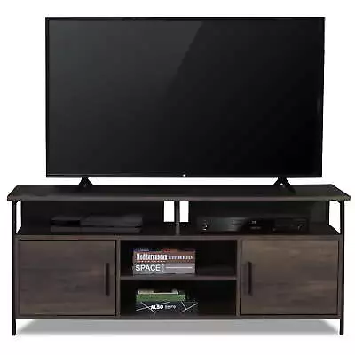 58  Home Entertainment Center Wood Media TV Stand With Storage Cabinet Shelves • $115.26