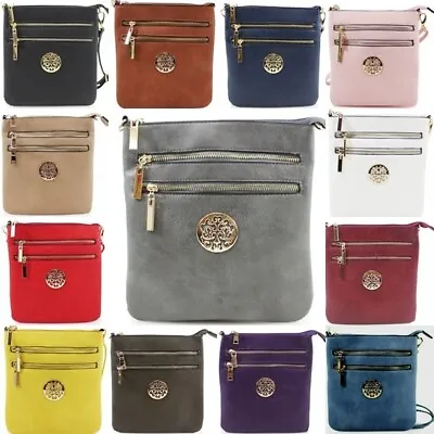 Womens Cross Body Messenger Bag Ladies Shoulder Over Bags Detachable Handbags • £9.95