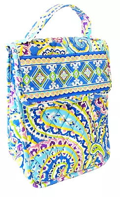 Vera Bradley 100% Cotton Quilted Capri Blue Paisley Insulated Out To Lunch Tote • $9.59