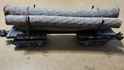 G Scale RM Skeleton Log Car Custom Built #35 (Weathered) • $89.99