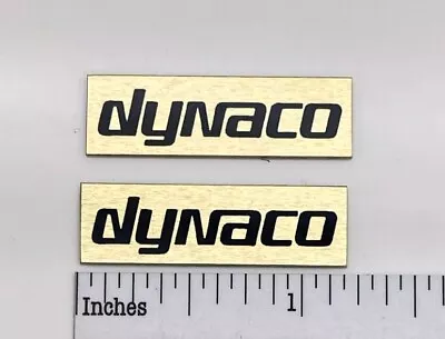 Dynaco Speaker Badge Logo Emblem Custom Aluminum PAIR • $9.95