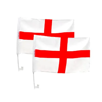 £3.29 • Buy 2 X England Car Flags For Car Window Euros