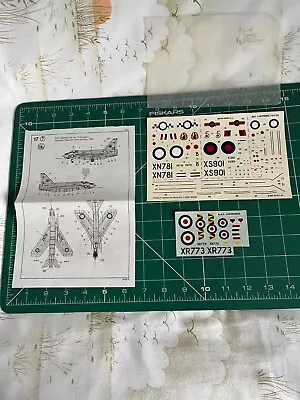 Revell 1/72 Scale Decal Sheet For BAC Lightning F.2A/F.6... • £6
