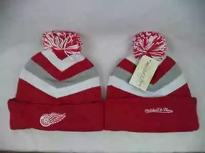 Detroit Red Wings Mitchell & Ness NHL Cuffed Knit Beanie Toque Hat Cap OSFA  • $19.99