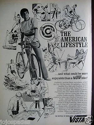 1973 VISTA BIKE Ad-8.5 X 10.5 -Vista 10 Speed Bike- Original Print Ad • $5.95