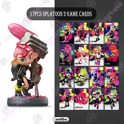 $16.49 • Buy New 3Pcs/17PCS PVC NFC Tag Game Cards Splatoon 2 Octoling Octopus For Switch
