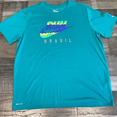 $14.77 • Buy The Nike Tee Brazil Men's Dri-Fit T Shirt Brasil Soccer Size XXL