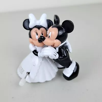 Disney Parks Wedding Wind Up Toy Dancing Mickey Minnie Mouse Bride Groom 90's • $12.74