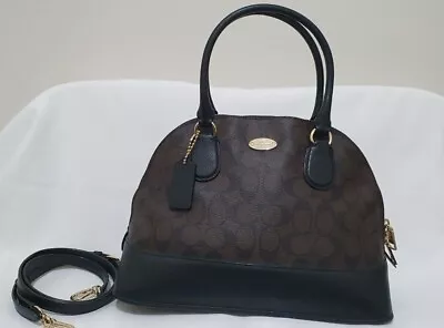 New Without Tags: Coach Katy Signature Canvas Leather Dome Satchel Handbag • $230