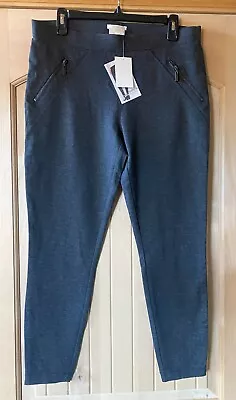 NWT Matty M Charcoal Zipper Ponte Pants L • $20