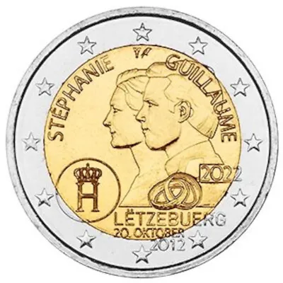 2022 Luxembourg € 2 Euro UNC Coin GD Guillaume & Stéphanie Wedding 10 Years • $11.32