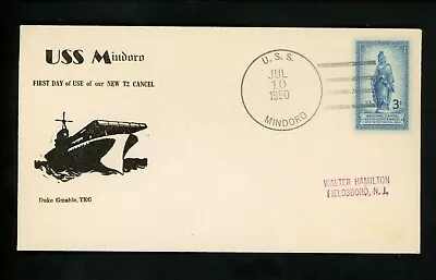 US Naval Ship Cover USS Mindoro CVE-120 Korean War 7/10//1950 Carrier T-2 Cancel • $10.99