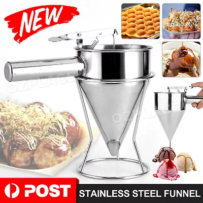 $18.95 • Buy Stainless Steel Donut Cupcake Waffle Batter Funnel Pancake Dispenser Baking Tool