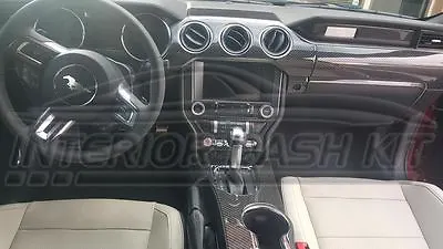 Ford Mustang Gt 500 Gt350 Shelby Real Carbon Fiber Dash Trim Kit 2015 2016 2017 • $369.99