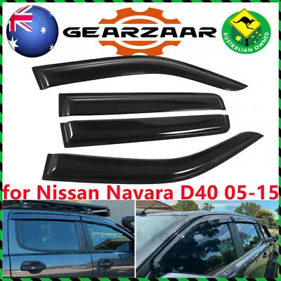 Weathershields Weather Shields For Nissan Navara D40 05-15 Model Sun Visors Koar • $41.56