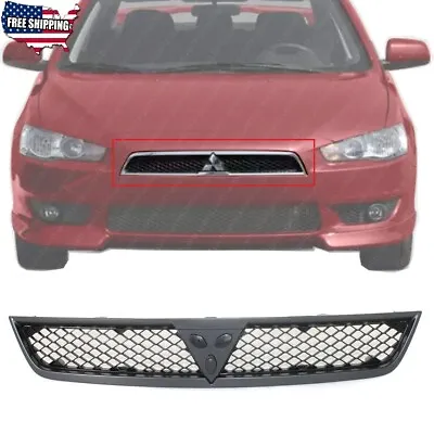 New Front Grille Silver Shell With Black Plastic For 2008-2015 Mitsubishi Lancer • $65