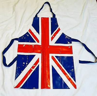 Apron English Flag Unisex Vinyl Bib With A Strap For Cooking Pre-own • $15.95