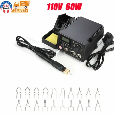 $32.99 • Buy 60W Digital Wood Burning Kit Pyrography Machine Soldering Iron Tool 110V