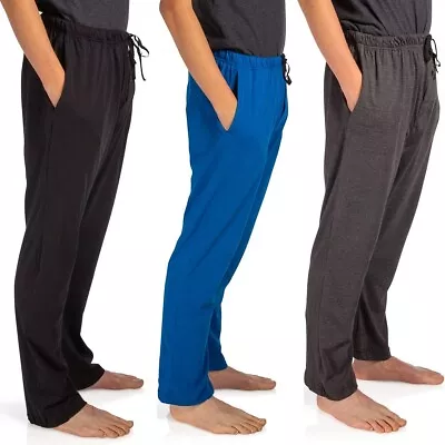 Tru Fit Mens Lounge Pants With Pockets Fly Cotton Soft Knit PJs Size Small • $12.95