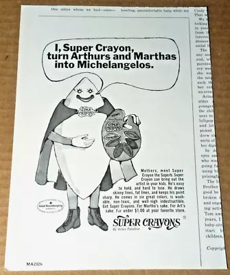 1969 Print Ad - Super Crayons Kids Toys Venus Paradise Vintage Advertising • $7.99