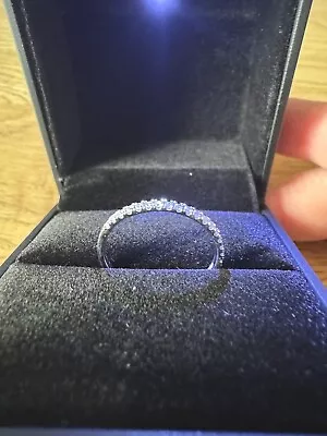 9CT White Gold Diamond Eternity Engagement Ring  Size “ S • £150