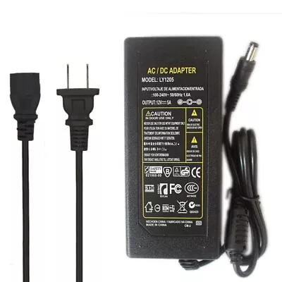 12V 5A Power Supply Adapter 60W AC 100-240V Convert To DC 12 Volt 5 Amp 60 W... • $23.80