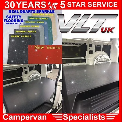 Camper Van Vinyl Lino Flooring Anti Slip Sparkle Safety Floor Motor Home Caravan • £124.84