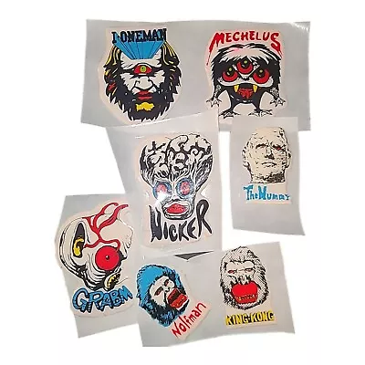 Set Of 7 Vintage 1979 Luminous Monsters Puffy Stickers *Restored • $46.20