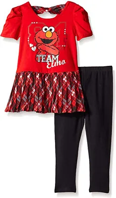 Sesame Street Baby/Toddler Girls Elmo Tunic & Legging Size 12M 18M 24M 3T 4T 5T • $17.49